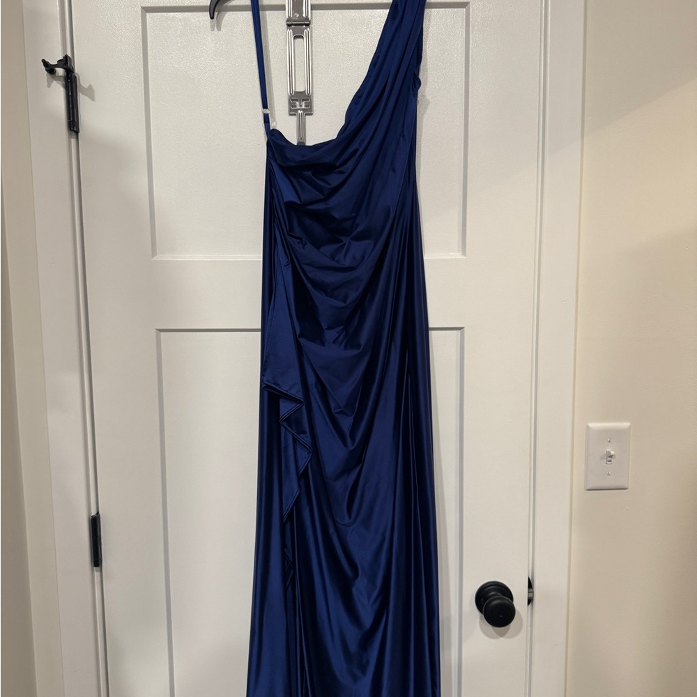 Elegant Blue One shoulder dress